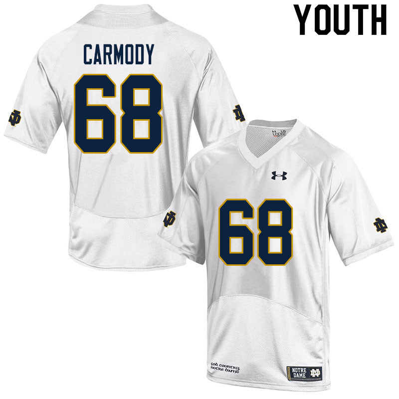 Youth #68 Michael Carmody Notre Dame Fighting Irish College Football Jerseys Sale-White - Click Image to Close